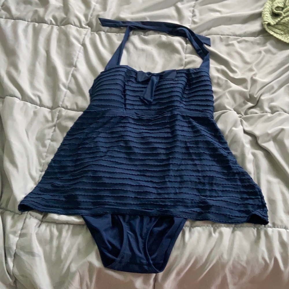 Jessica Simpson Navy Swimdress